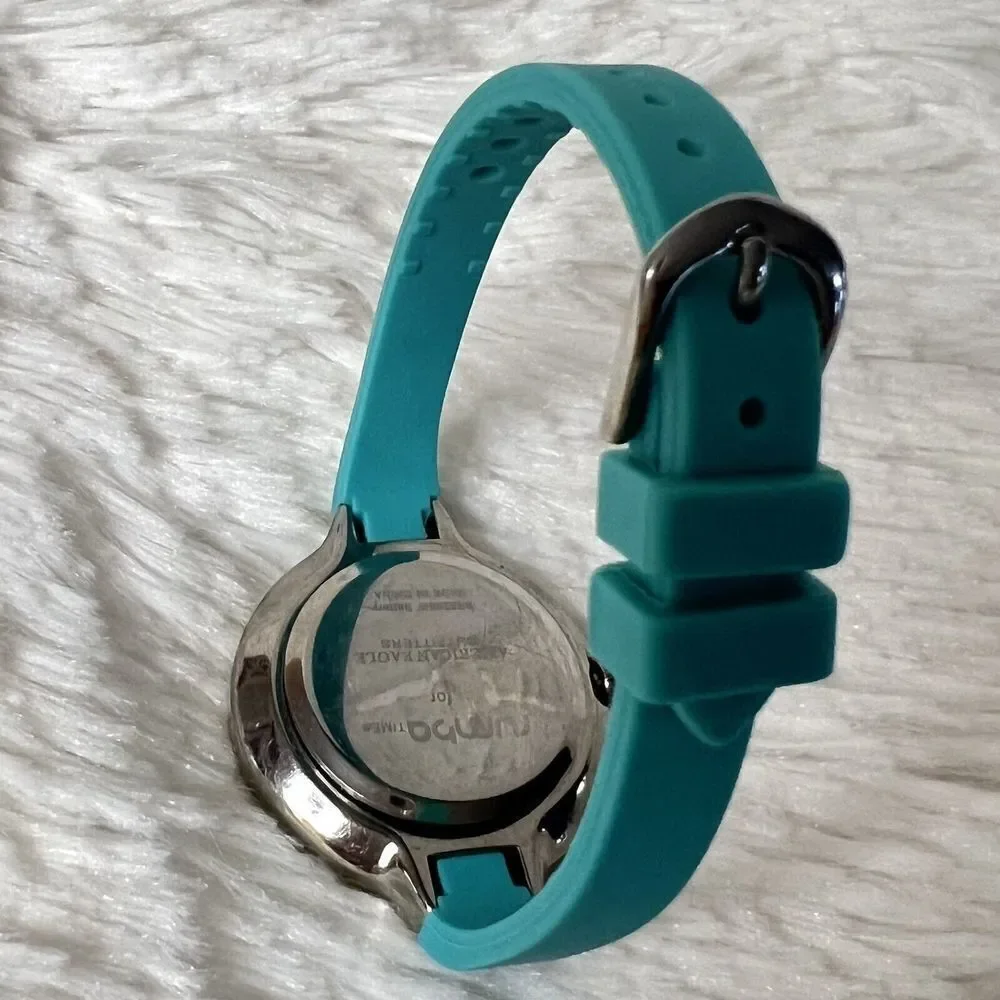 RUMBA TIME for American Eagle Outfitters Women's Watch Teal /Aqua Silicone Band